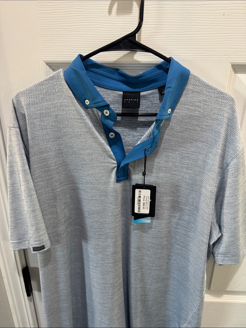 Cubavera Light Blue Polo with Blue Contrast Trim